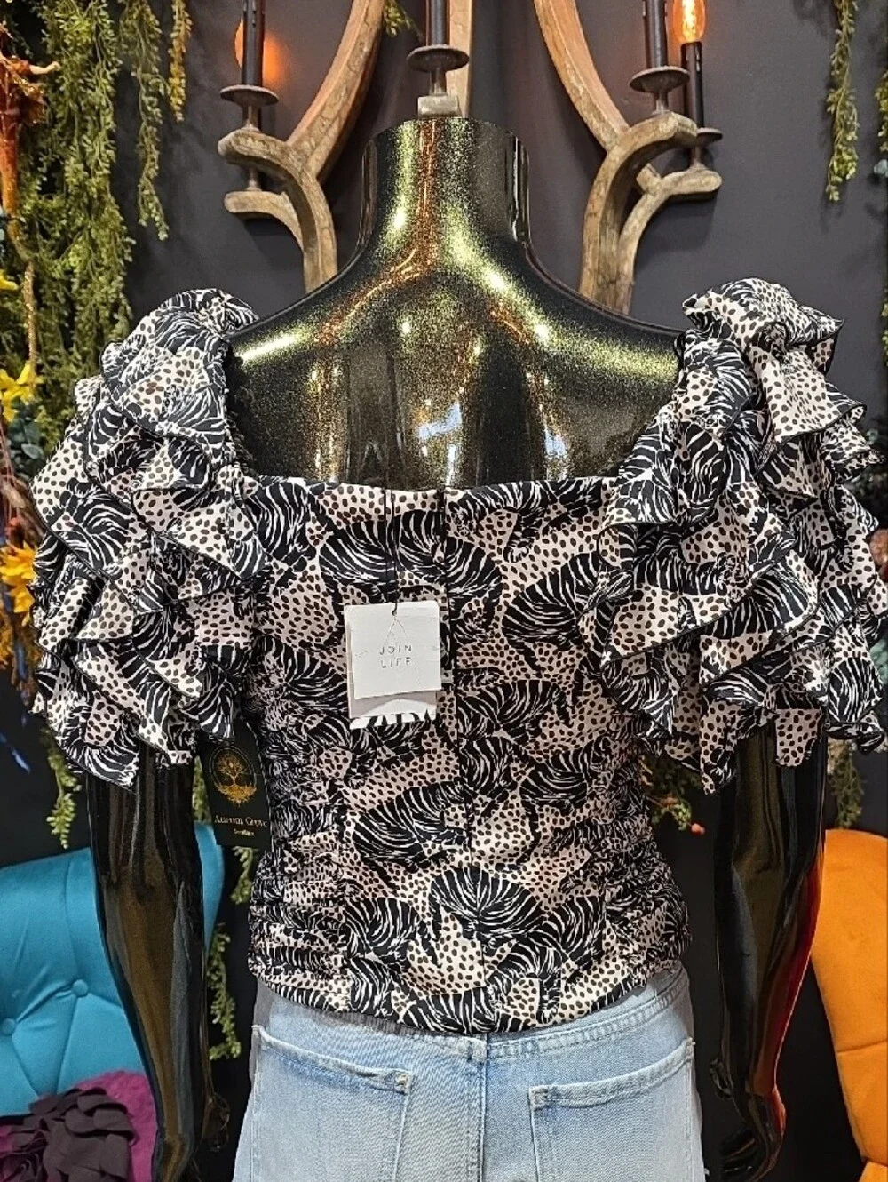 Zara top black